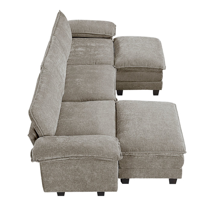 Dublin 5-Piece Modular Sectional with Ottoman (8450PWT*53AC2OT)