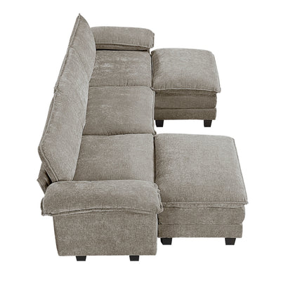 Dublin 5-Piece Modular Sectional with Ottoman (8450PWT*53AC2OT)