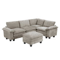 Dublin 5-Piece Modular Sectional with Ottoman (8450PWT*53ACCR)
