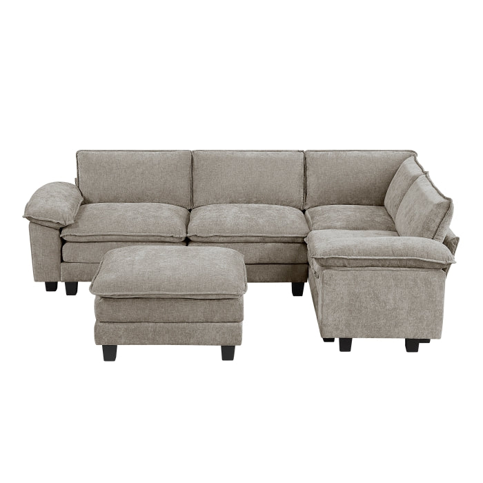 Dublin 5-Piece Modular Sectional with Ottoman (8450PWT*53ACCR)