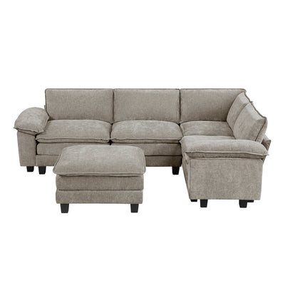 Dublin 5-Piece Modular Sectional with Ottoman (8450PWT*53ACCR)
