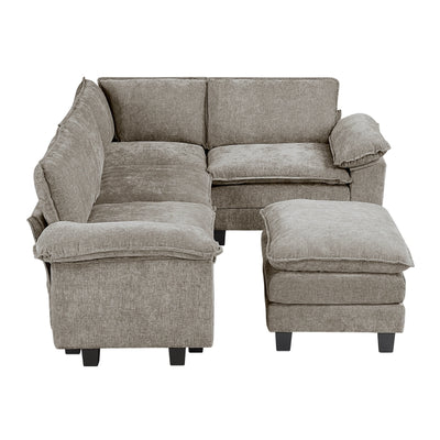 Dublin 5-Piece Modular Sectional with Ottoman (8450PWT*53ACCR)