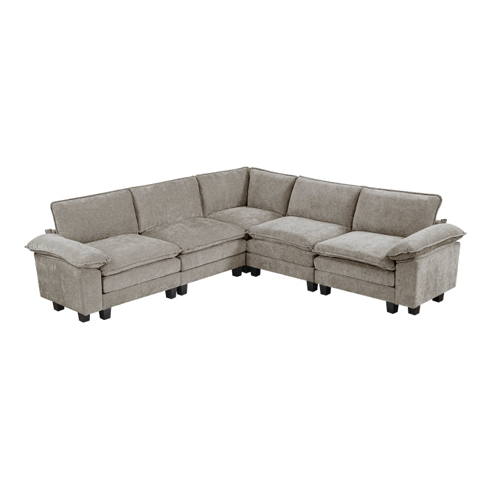 Dublin 5-Piece Modular Sectional (8450PWT*54ACCR)