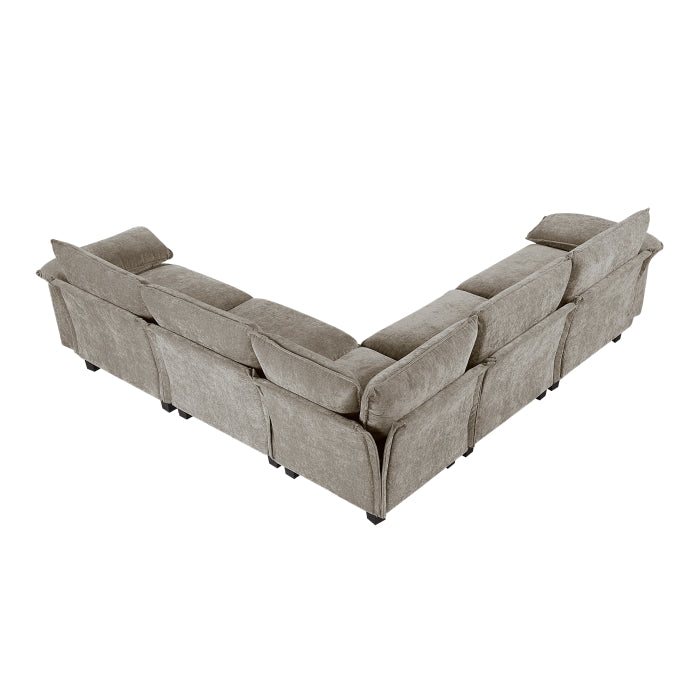 Dublin 5-Piece Modular Sectional (8450PWT*54ACCR)