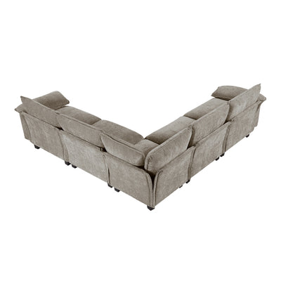 Dublin 5-Piece Modular Sectional (8450PWT*54ACCR)