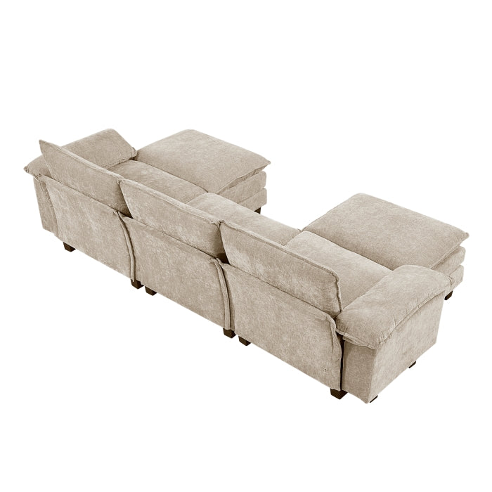 Dublin 5-Piece Modular Sectional with Ottoman (8450TPE*53AC2OT)