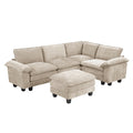 Dublin 5-Piece Modular Sectional with Ottoman (8450TPE*53ACCR)