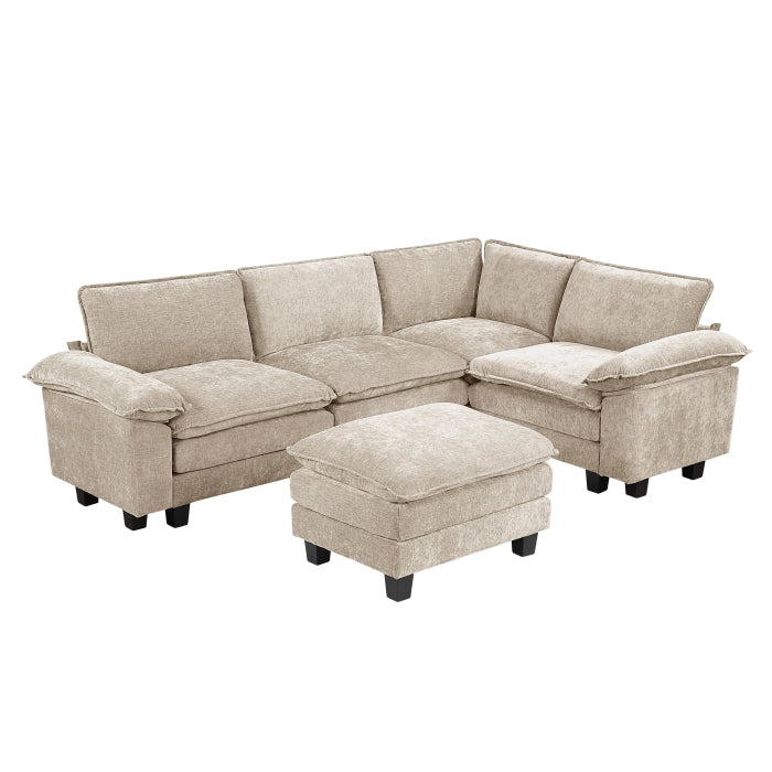 Dublin 5-Piece Modular Sectional with Ottoman (8450TPE*53ACCR)