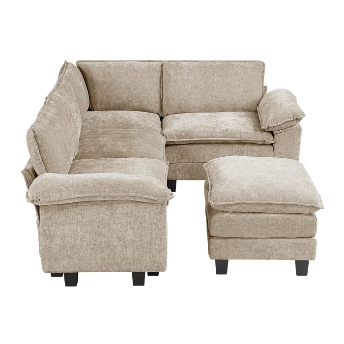 Dublin 5-Piece Modular Sectional with Ottoman (8450TPE*53ACCR)