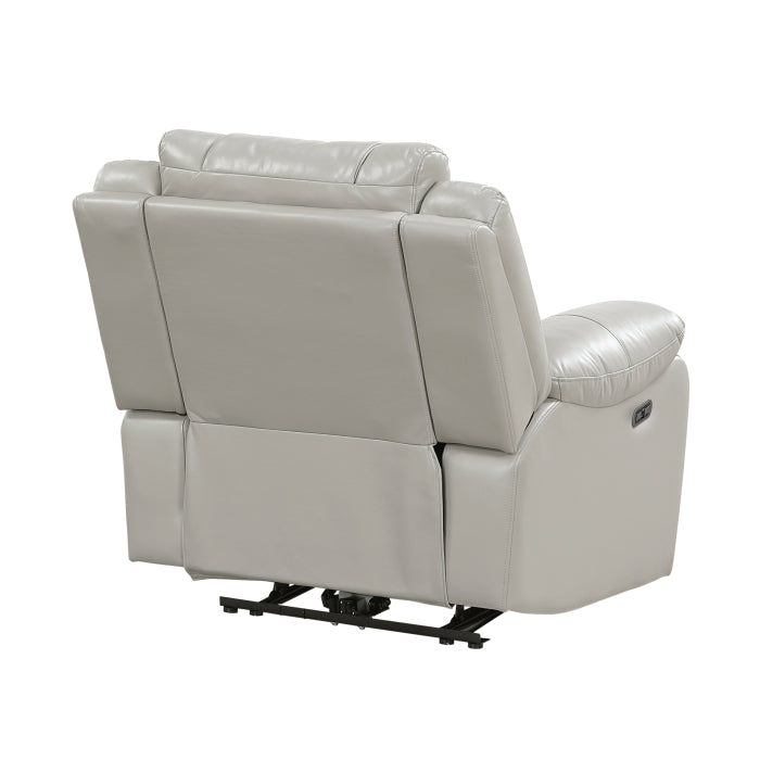 Huron Power Reclining Chair with LED and Charging Ports (8457GRY-1PW)