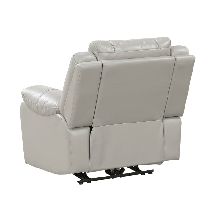 Huron Power Reclining Chair with LED and Charging Ports (8457GRY-1PW)