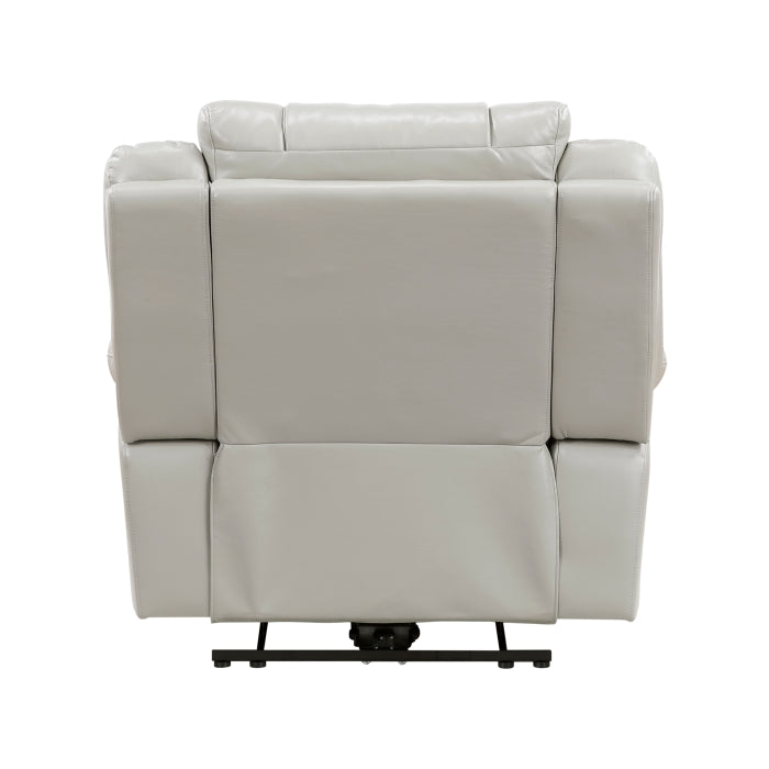 Huron Power Reclining Chair with LED and Charging Ports (8457GRY-1PW)