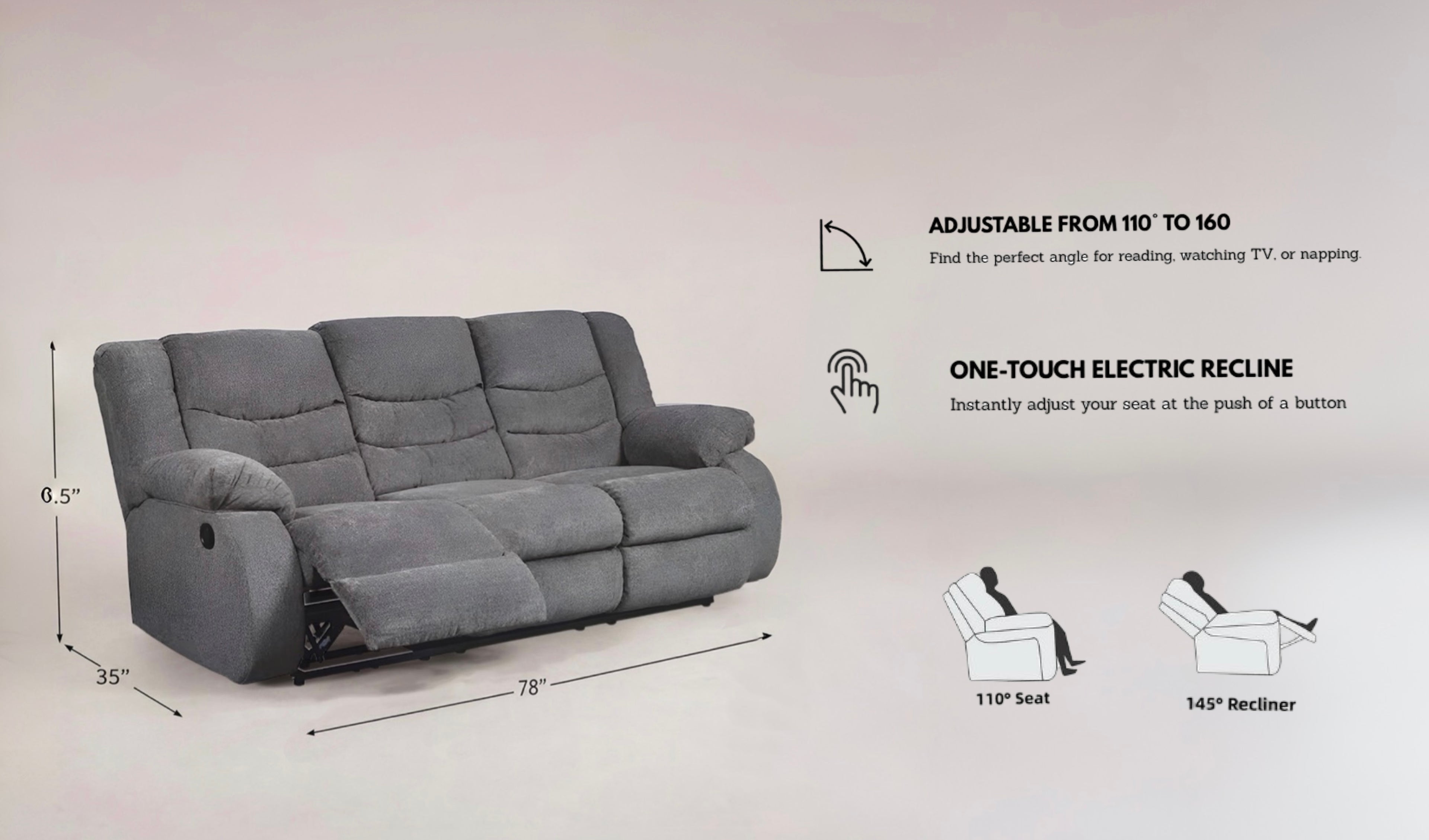 Cloudrest 3-Seater Recliner Sofa