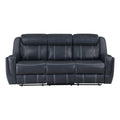 Littleton Double Reclining Sofa with Center Drop-Down Cup Holders,Storage Pouch, Receptacles and USB Ports (8516BU-3)