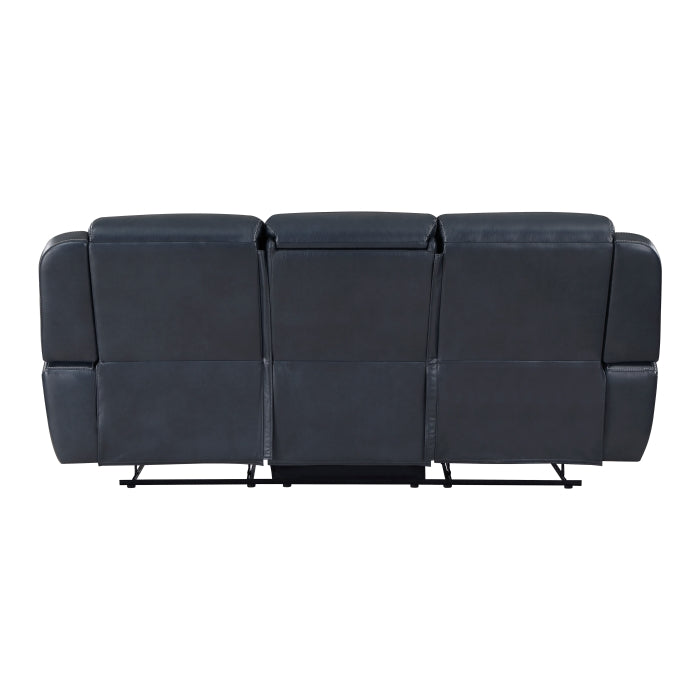 Littleton Double Reclining Sofa with Center Drop-Down Cup Holders,Storage Pouch, Receptacles and USB Ports (8516BU-3)