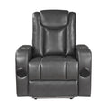 Turbo Power Reclining Chair with Wireless Charger, Cooling Cup-Holder, Storage Arms, Wireless Speakers, LED Light and USB port