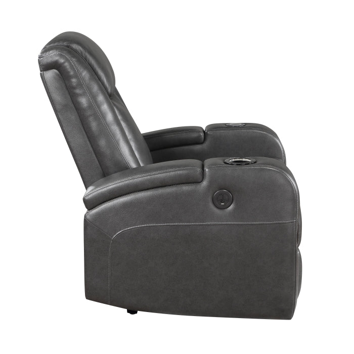Turbo Power Reclining Chair with Wireless Charger, Cooling Cup-Holder, Storage Arms, Wireless Speakers, LED Light and USB port