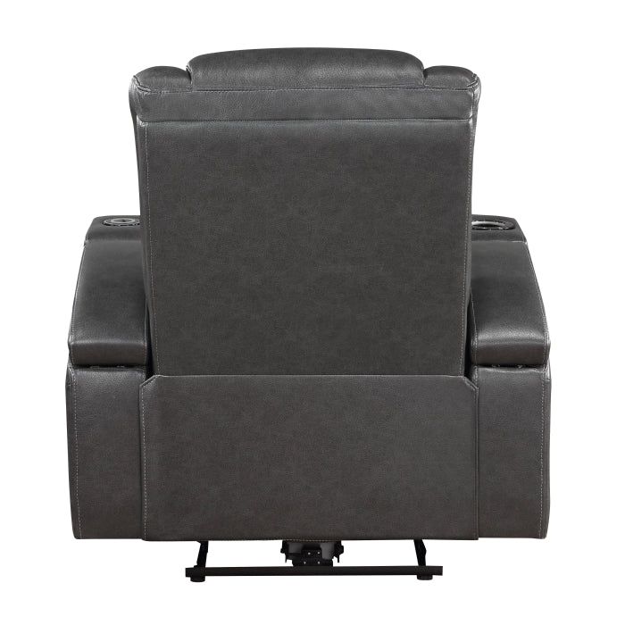 Turbo Power Reclining Chair with Wireless Charger, Cooling Cup-Holder, Storage Arms, Wireless Speakers, LED Light and USB port