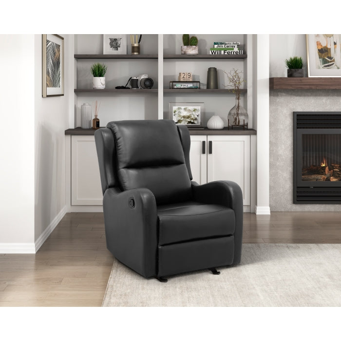 Durant Glider Reclining Chair (8527BLK-1GD)