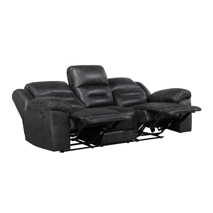 Hazen Double Reclining Sofa (8538BK-3)