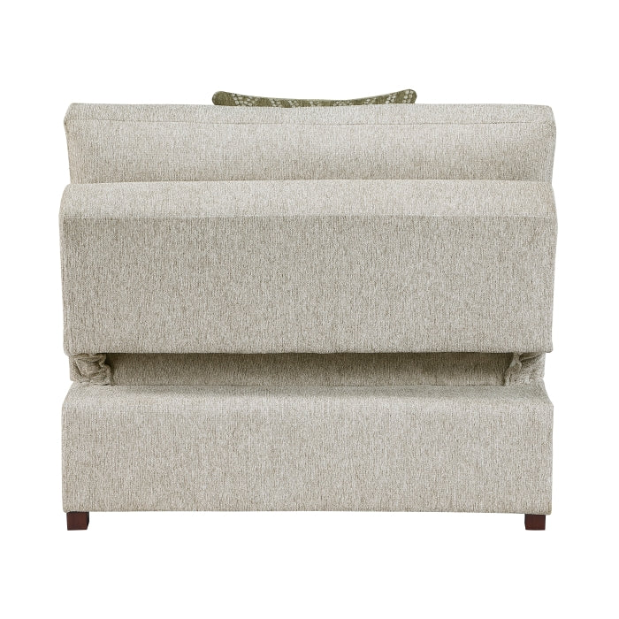 8548-15ACL Convertible Armless Chair and Half with Pull-out Bed and Click Motion Back