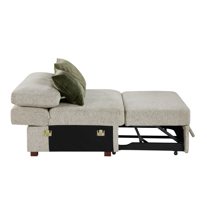 8548-15ACL Convertible Armless Chair and Half with Pull-out Bed and Click Motion Back