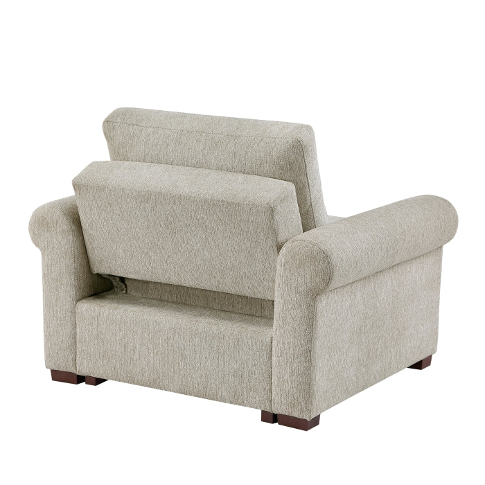 8548-2ACCLA4* Convertible Chair with Pull-out Bed, Click Motion Back and Two Roll Arms