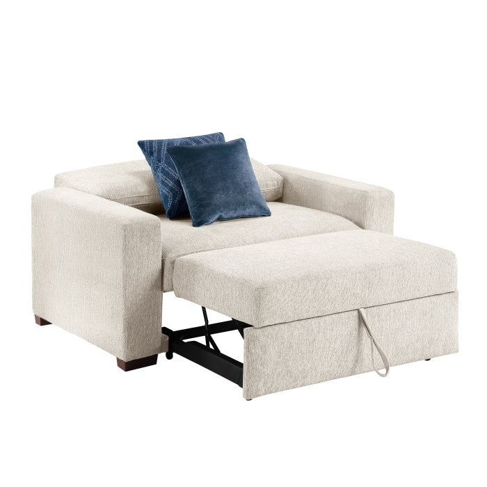 8548BE-215ACLA* Convertible Chair and a half with Pull-out Bed, Click Motion Back and Two Track Arms