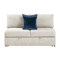 Isla Convertible Armless 2-Seater with Pull-out Bed and Click Motion Back (8548BE-2ACL)