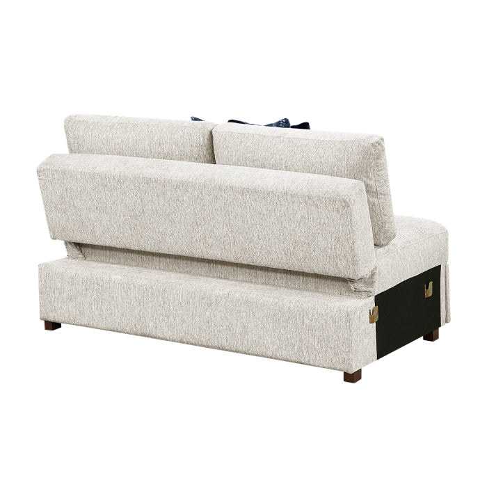 Isla Convertible Armless 2-Seater with Pull-out Bed and Click Motion Back (8548BE-2ACL)