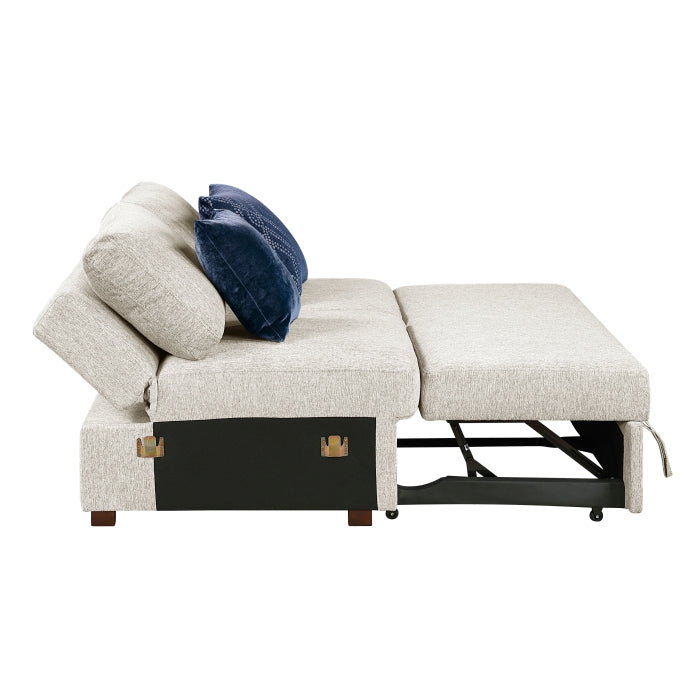 Isla Convertible Armless 2-Seater with Pull-out Bed and Click Motion Back (8548BE-2ACL)