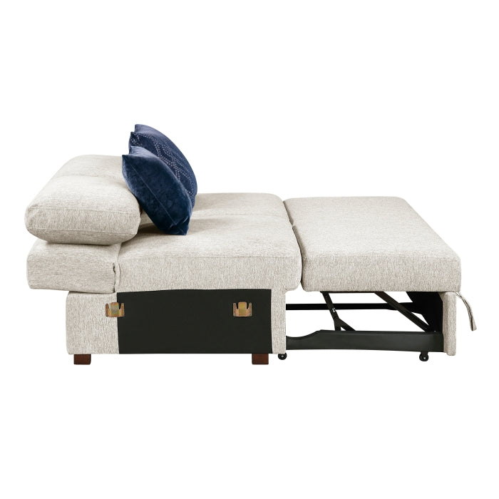 Isla Convertible Armless 2-Seater with Pull-out Bed and Click Motion Back (8548BE-2ACL)