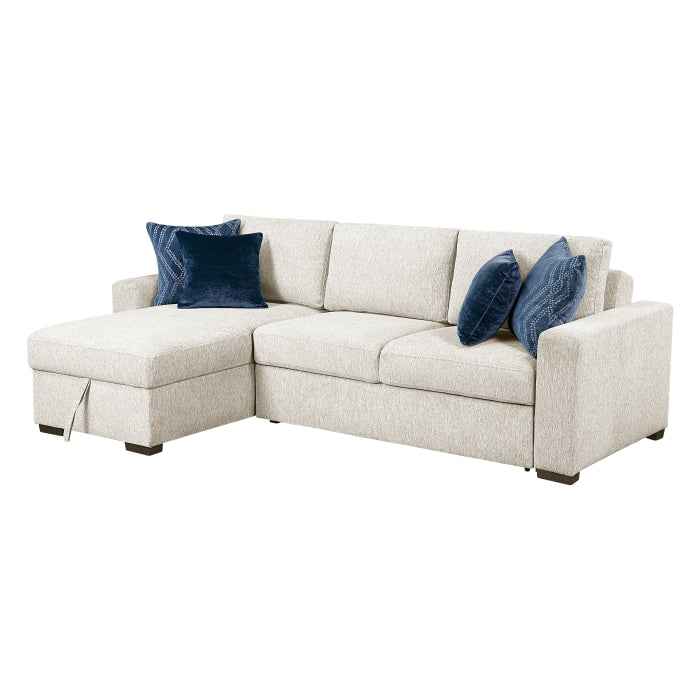 Isla 2-Piece Sectional with Convertible and Reversible Chaise, Hidden Storage, Click Motion Back (8548BE*3VC2AA)
