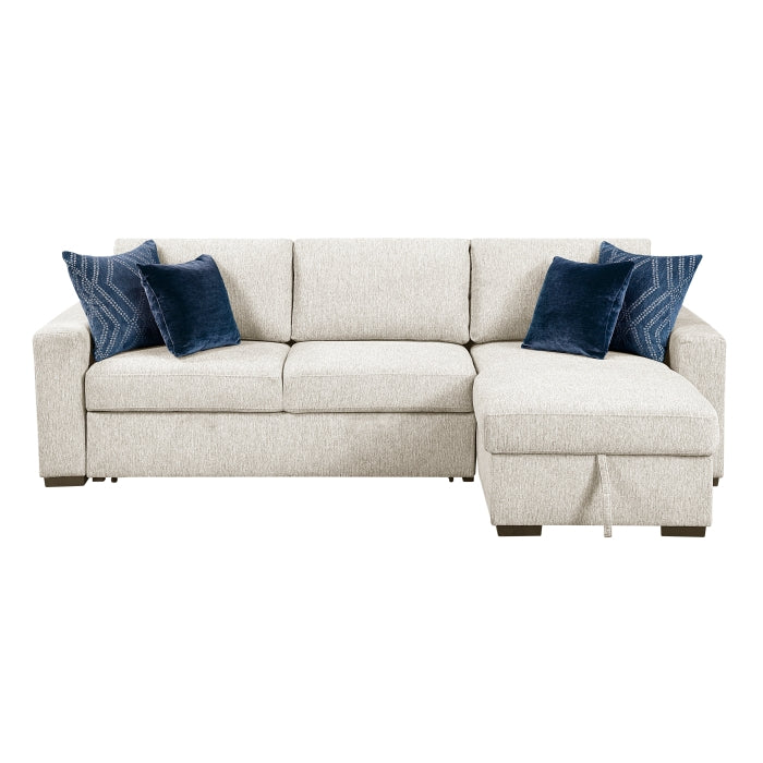 Isla 2-Piece Sectional with Convertible and Reversible Chaise, Hidden Storage, Click Motion Back (8548BE*3VC2AA)