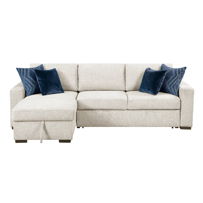 Isla 2-Piece Sectional with Convertible and Reversible Chaise, Hidden Storage, Click Motion Back (8548BE*3VC2AA)