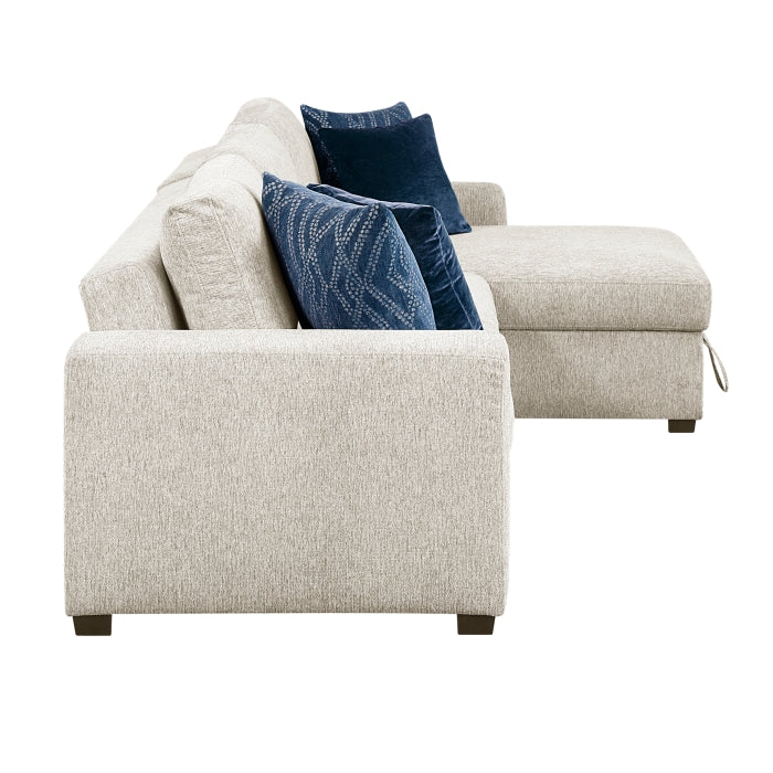 Isla 2-Piece Sectional with Convertible and Reversible Chaise, Hidden Storage, Click Motion Back (8548BE*3VC2AA)