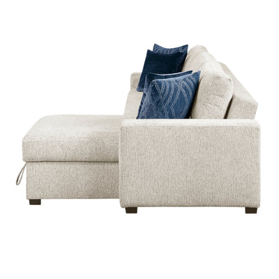 Isla 2-Piece Sectional with Convertible and Reversible Chaise, Hidden Storage, Click Motion Back (8548BE*3VC2AA)