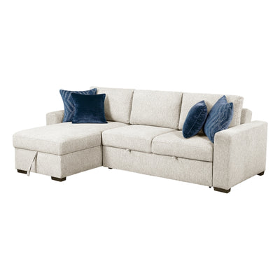 Isla 2-Piece Sectional with Reversible Chaise, Pull-out Bed and Hidden Storage, Click Motion Back (8548BE*3VC2ACLA)