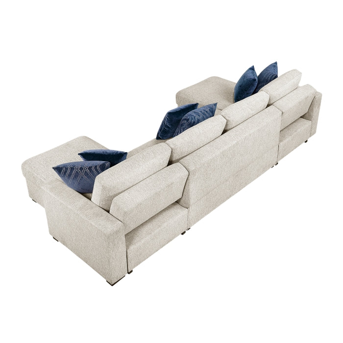 Isla 3-Piece Sectional with Convertible and Reversible Chaise, Hidden Storage, Click Motion Back (8548BE*42VC2AA)