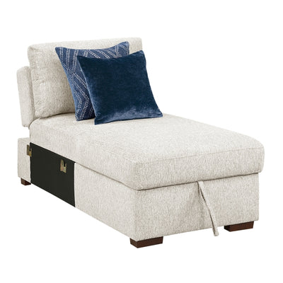 8548BE*4VC15ACLA 3-Piece Sectional with Two Reversible Chaises, Pull-out Bed, Hidden Storage, Click Motion Back and Two Track Arms