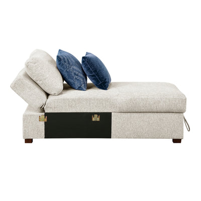 8548BE*4VC15ACLA 3-Piece Sectional with Two Reversible Chaises, Pull-out Bed, Hidden Storage, Click Motion Back and Two Track Arms