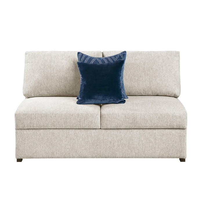 Isla 3-Piece Sectional with Convertible and Reversible Chaise, Hidden Storage, Click Motion Back and Ottoman (8548BE*4VC2AAOT)