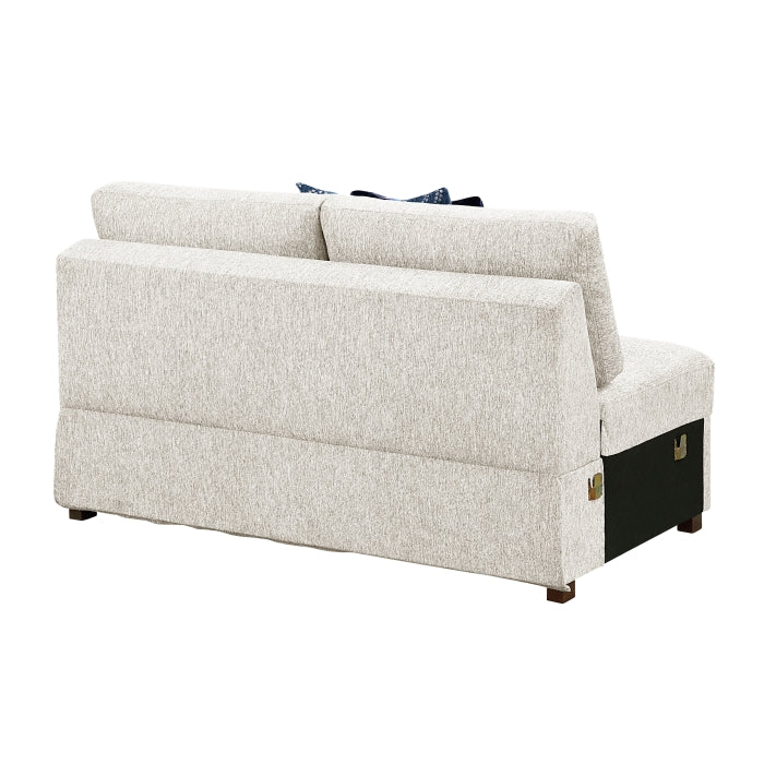 Isla 3-Piece Sectional with Convertible and Reversible Chaise, Hidden Storage, Click Motion Back and Ottoman (8548BE*4VC2AAOT)