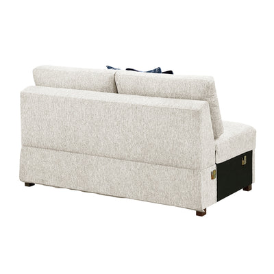 Isla 3-Piece Sectional with Convertible and Reversible Chaise, Hidden Storage, Click Motion Back and Ottoman (8548BE*4VC2AAOT)