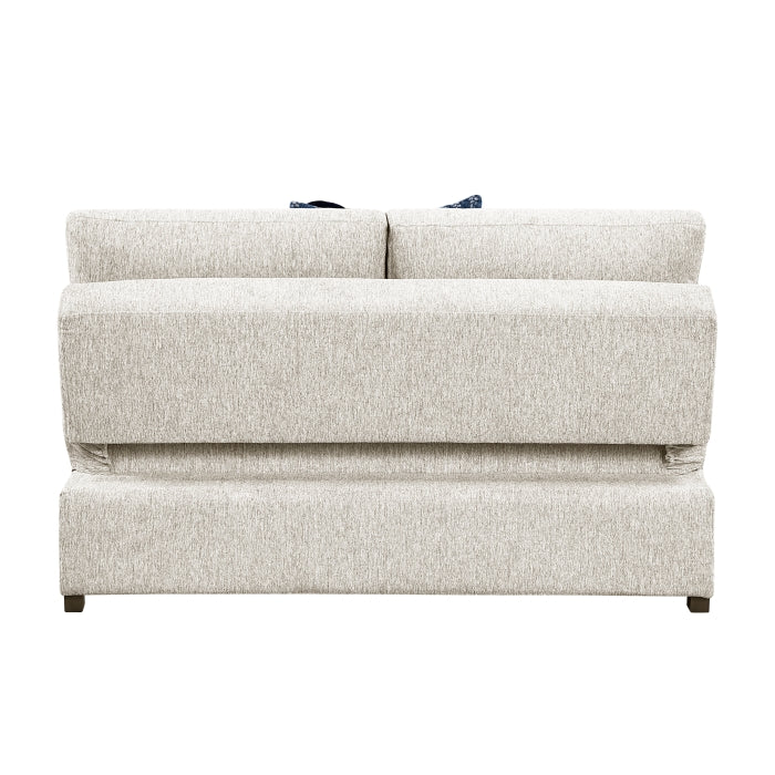 Isla 3-Piece Sectional with Reversible Chaise, Pull-out Bed, Hidden Storage and Ottoman, Click Motion Back (8548BE*4VC2ACLAOT)