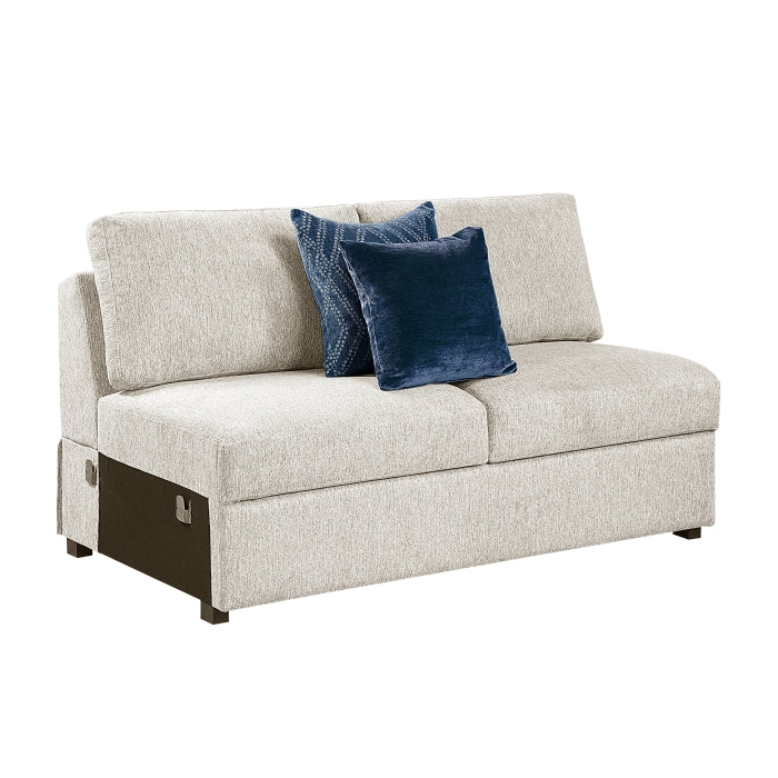 8548BE*5SC15ACLA2 4-Piece Sectional with Reversible Chaise, Pull-out Bed, Hidden Storage and Click Motion Back