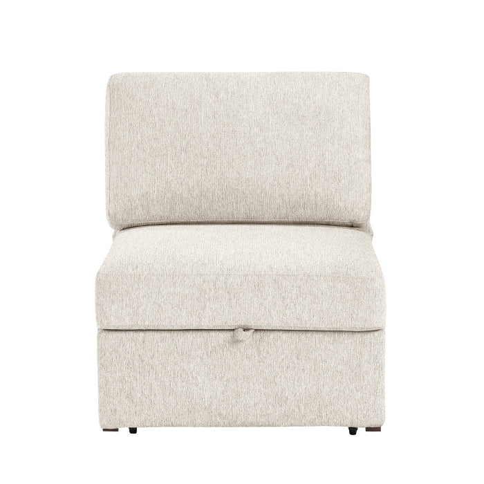 8548BE*5SCACCLA4 4-Piece Sectional with Reversible Chaise, Pull-out Bed, Hidden Storage and Click Motion Back