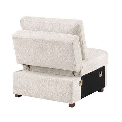 8548BE*5SCACCLA4 4-Piece Sectional with Reversible Chaise, Pull-out Bed, Hidden Storage and Click Motion Back