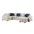 8548BE*5SCACCLA 4-Piece Sectional with Reversible Chaise, Pull-out Bed, Hidden Storage and Click Motion Back