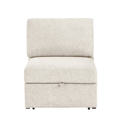 8548BE*5SCACCLA 4-Piece Sectional with Reversible Chaise, Pull-out Bed, Hidden Storage and Click Motion Back